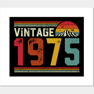 Vintage 1975 Birthday Gift Retro Style Posters and Art